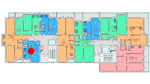 1-xonali xonadon 45.29 m²  2/9 qavat | XUMO Turar-joy majmuasi