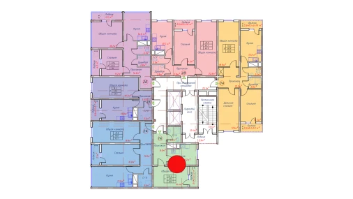 1-комнатная квартира 39.6 м²  3/16 этаж | Жилой комплекс TRINITY
