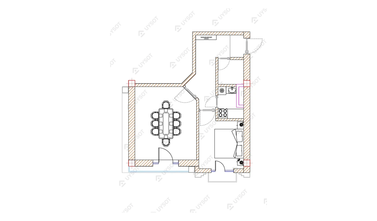 1-комнатная квартира 42 м²  3/9 этаж | Жилой комплекс Yangi Beltepa