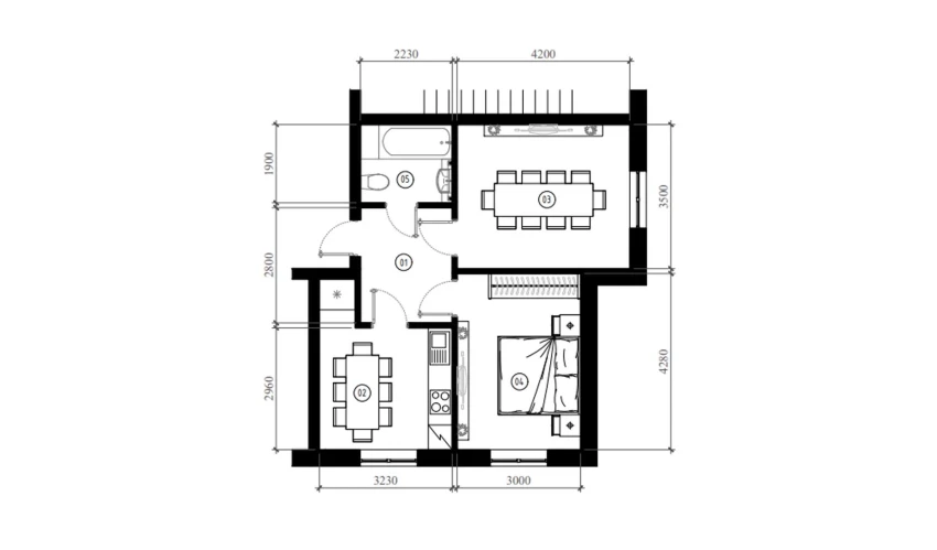 2-xonali xonadon 48.5 m²  2/9 qavat | FIDOKOR Turar-joy majmuasi