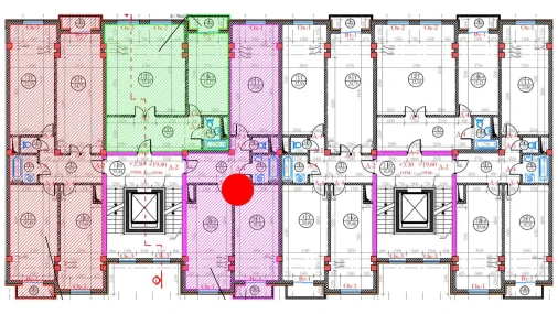 3-xonali xonadon 86 m²  4/8 qavat | Ziynat Capital Turar-joy majmuasi