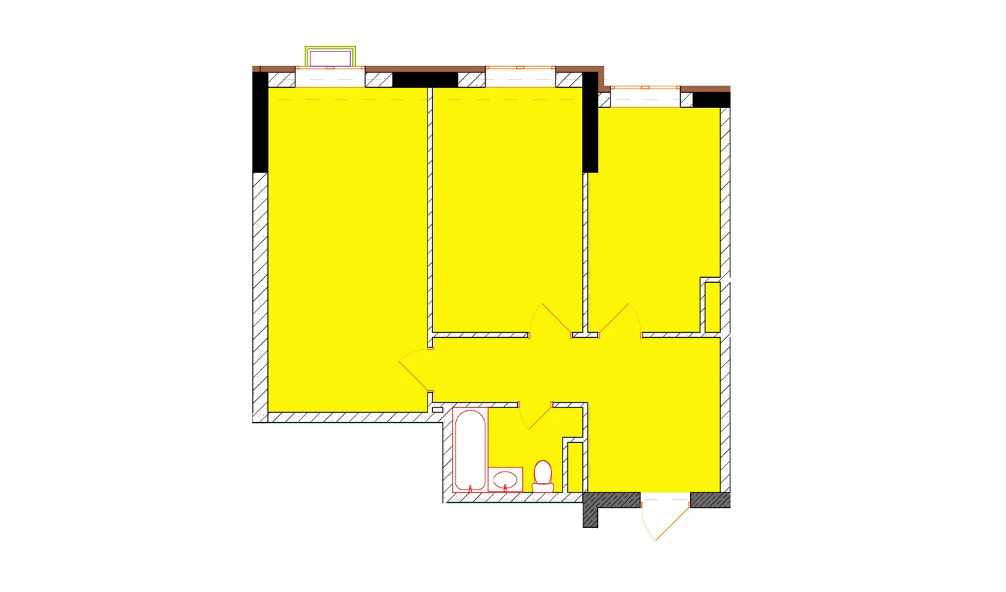 2-xonali xonadon 65 m²  9/9 qavat | Uchtepa Avenue Turar-joy majmuasi