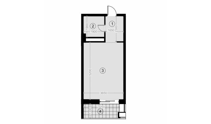 1-комнатная квартира 30.9 м²  6/12 этаж | Жилой комплекс NAVRUZ GROUP