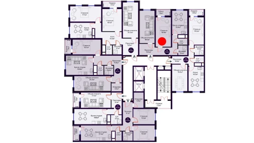 3-xonali xonadon 70.9 m²  10/16 qavat | Crystal Avenue Turar-joy majmuasi