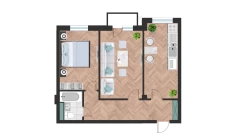 2-комн. квартира 65.15 м²  4/10 этаж | Жилой комплекс Ko'kcha-Oqtepa