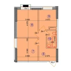 2-комн. квартира 43.9 м²  6/9 этаж | Жилой комплекс Uchtepa Avenue