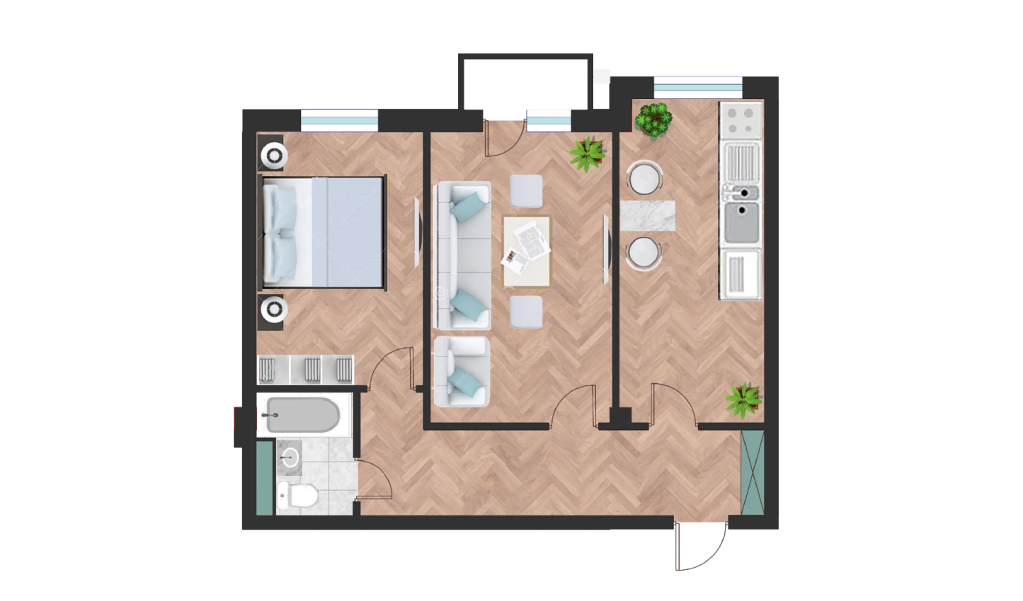 2-комн. квартира 65.15 м²  4/10 этаж | Жилой комплекс Ko'kcha-Oqtepa