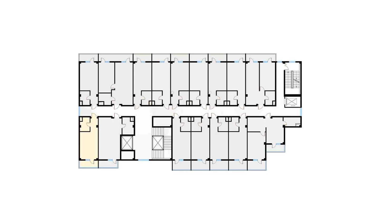 1-xonali xonadon 28.75 m²  3/7 qavat | Bochka Resort Turar-joy majmuasi