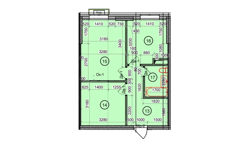 2-xonali xonadon 49.2 m²  2/9 qavat | Uchtepa Avenue Turar-joy majmuasi