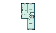 2-комн. квартира 61.3 м²  1/10 этаж | Жилой комплекс NUR BARAKA