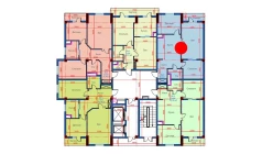 3-xonali xonadon 68.54 m²  11/12 qavat | Sokin city Turar-joy majmuasi