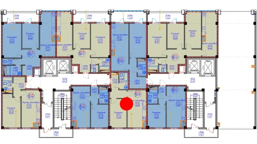 1-xonali xonadon 45.29 m²  1/12 qavat | SPUTNIK AVENUE Turar-joy majmuasi