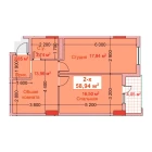 2-xonali xonadon 58.94 m² 6/8 qavat | CAPITAL AVENUE Turar-joy majmuasi 2-xonali xonadon 58.94 m² 6/8 qavat | CAPITAL AVENUE Turar-joy majmuasi
