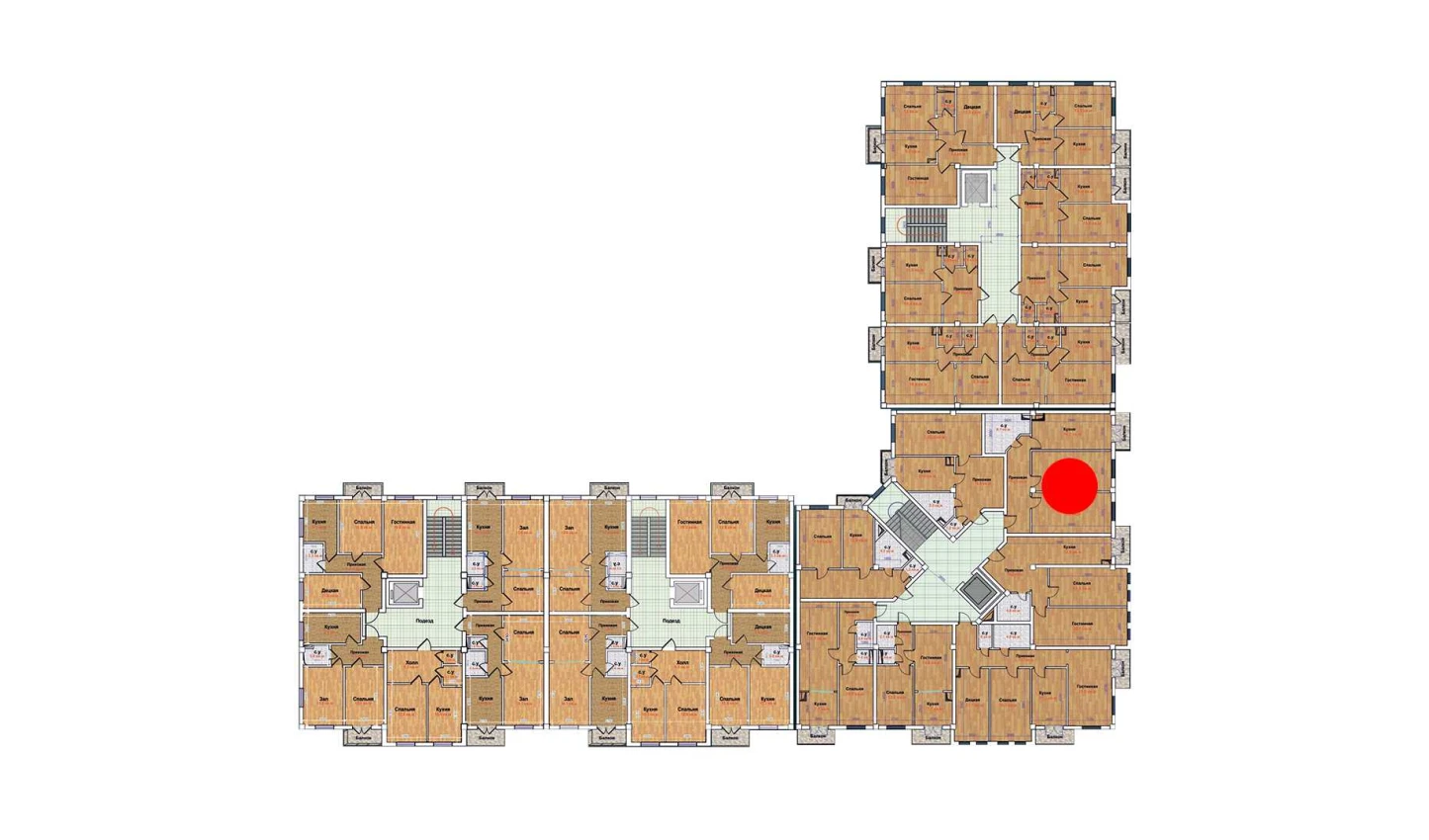 2-комн. квартира 72.6 м²  5/9 этаж | Жилой комплекс MBG