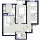 2-комн. квартира 67 м²  5/9 этаж | Жилой комплекс FLORYA RESIDENCE