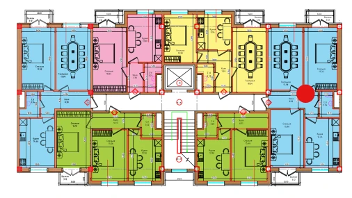 3-xonali xonadon 83.2 m²  7/8 qavat | Markaz Turar-joy majmuasi