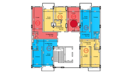 1-xonali xonadon 25.9 m²  13/14 qavat | Al-Barakat Turar-joy majmuasi
