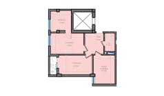 3-xonali xonadon 70.8 m²  12/13 qavat | ORZU SAROYI Turar-joy majmuasi