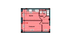 1-комн. квартира 41.4 м²  2/10 этаж | Жилой комплекс NUR BARAKA