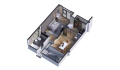 2-xonali xonadon 94.23 m²  7/7 qavat | Bochka Resort Turar-joy majmuasi