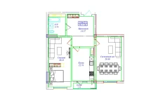 2-xonali xonadon 76.11 m²  3/17 qavat | UCHTEPA CITY Turar-joy majmuasi