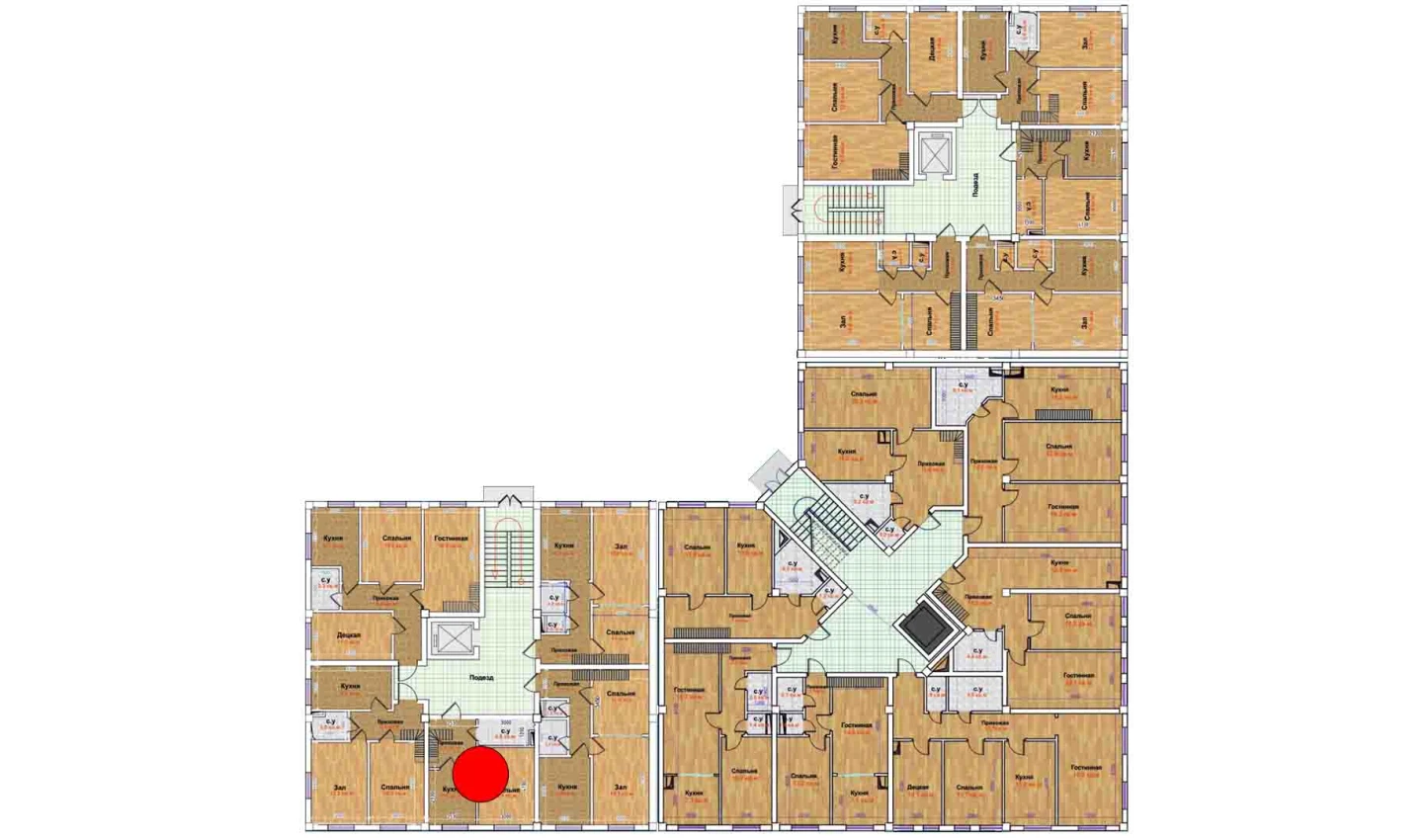 1-комн. квартира 60.6 м²  1/9 этаж | Жилой комплекс MBG