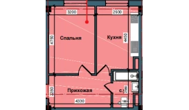1-комн. квартира 43.8 м²  2/9 этаж | Жилой комплекс NUR BARAKA