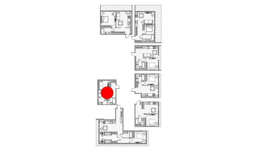 1-xonali xonadon 28.57 m²  6/12 qavat | PARVOZ Turar-joy majmuasi