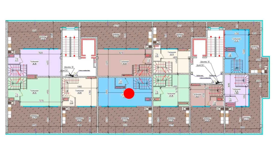 2-xonali xonadon 61.75 m²  9/9 qavat | Aero Town Turar-joy majmuasi