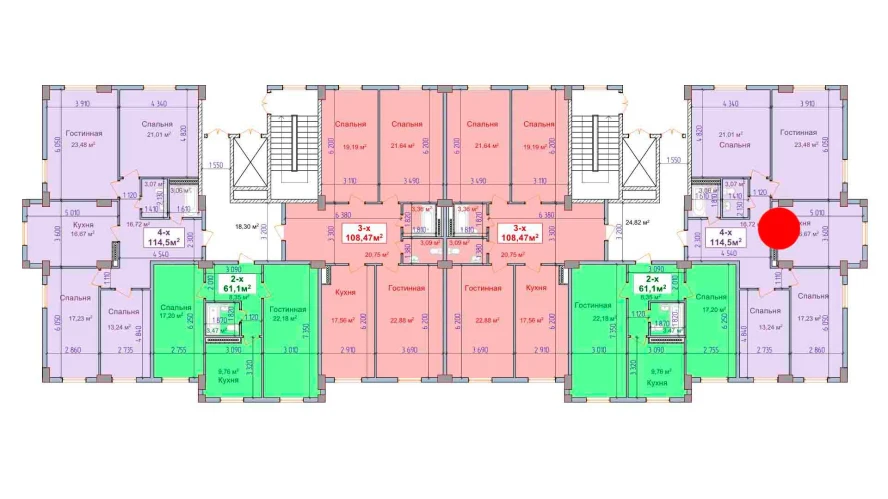 4-комн. квартира 114.5 м²  1/9 этаж | Жилой комплекс SHAYX-UL OLAM