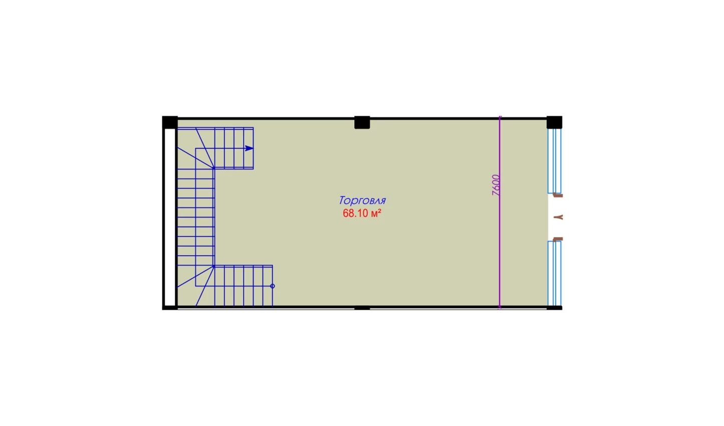 1-комн. квартира 68.1 м²  1/10 этаж | Жилой комплекс Ko'kcha Oqtepa
