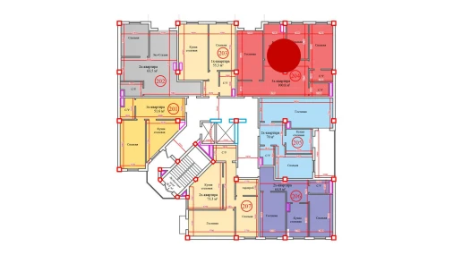 3-комнатная квартира 100.8 м²  2/14 этаж | Жилой комплекс Al-Barakat