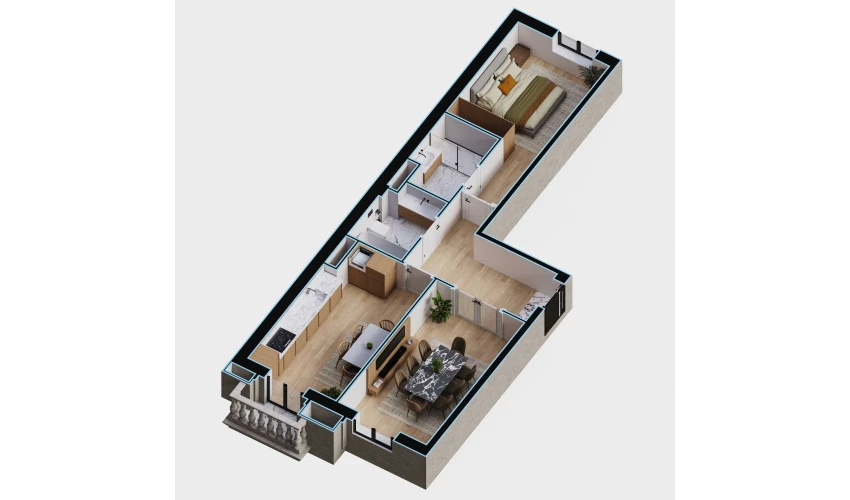 4-комнатная квартира 115 м²  3/13 этаж | Жилой комплекс NEW AVENUE estates
