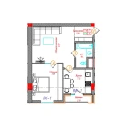2-комн. квартира 57.6 м²  3/12 этаж | Жилой комплекс CHINARA PARK