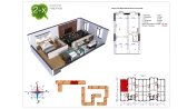 2-xonali xonadon 66.3 m²  9/9 qavat | Uchtepa Avenue Turar-joy majmuasi