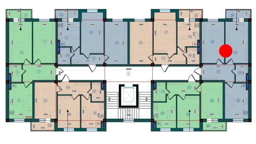 2-xonali xonadon 126 m²  5/5 qavat | Bristol Turar-joy majmuasi
