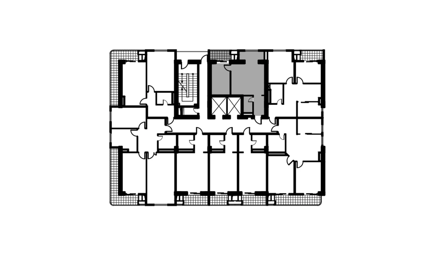2-xonali xonadon 44.7 m²  4/12 qavat | NAVRUZ GROUP Turar-joy majmuasi
