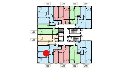 3-xonali xonadon 87.8 m²  4/16 qavat | Musaffo Turar-joy majmuasi