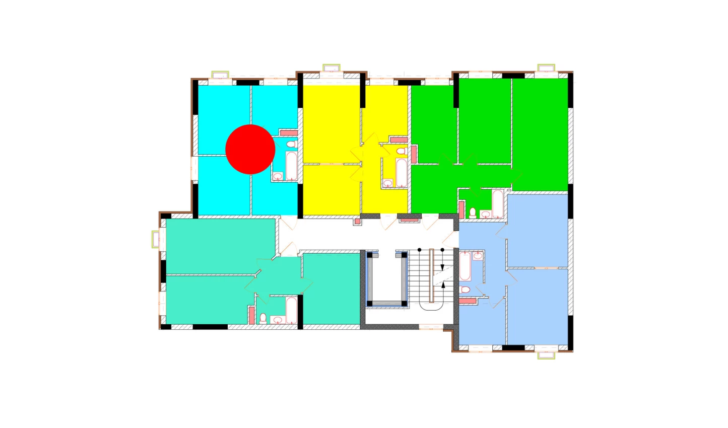 2-xonali xonadon 43.1 m²  5/9 qavat | Uchtepa Avenue Turar-joy majmuasi