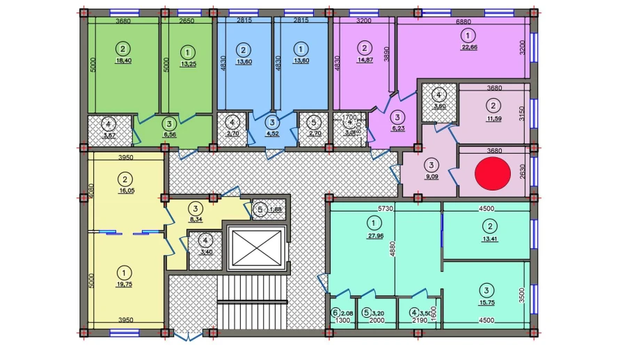 1-xonali xonadon 33.96 m²  1/10 qavat | Qibray City Turar-joy majmuasi