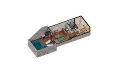 5-xonali xonadon 217.59 m²  1/1 qavat | TUSHLAR VODIYSI Turar-joy majmuasi