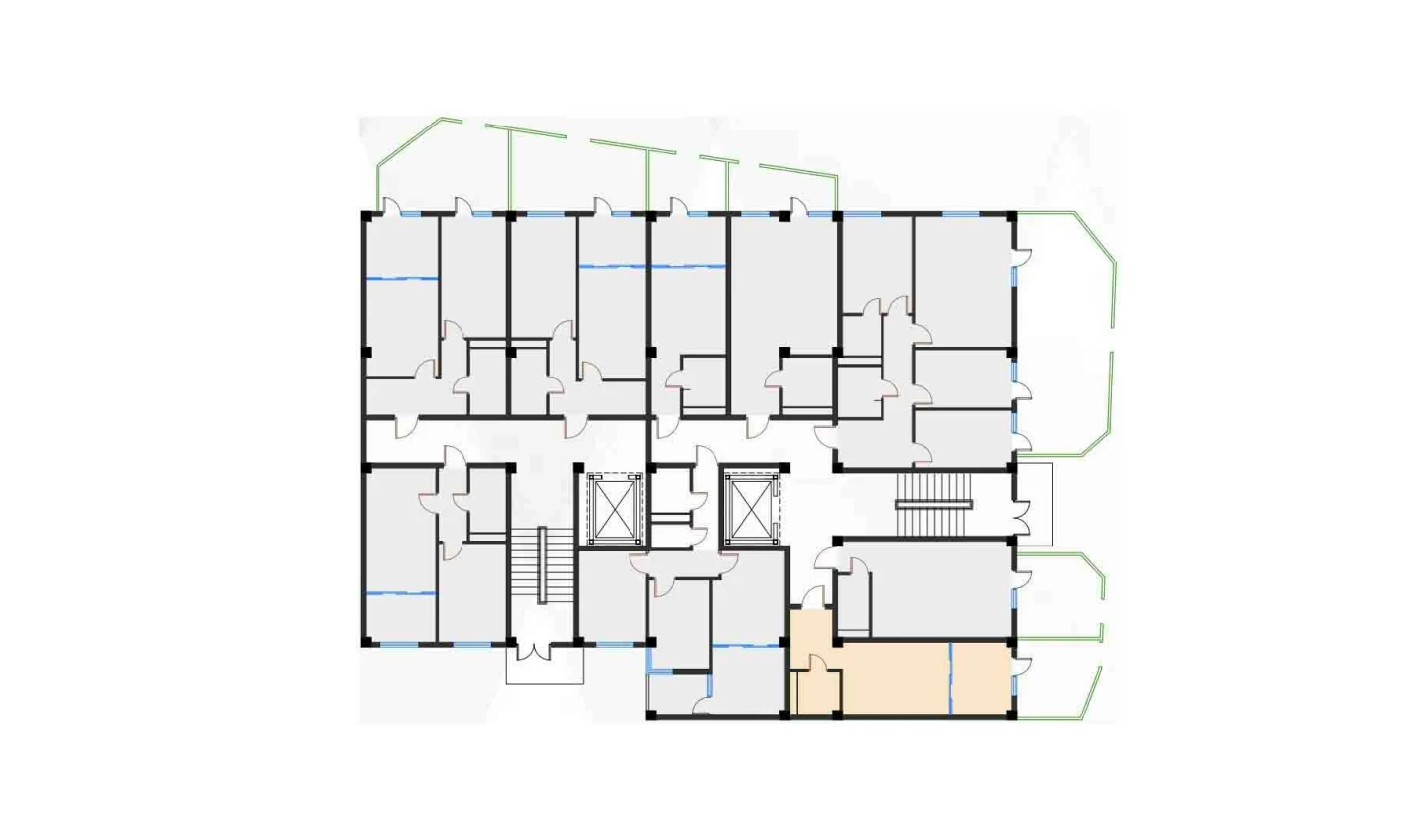 1-xonali xonadon 29.5 m²  1/7 qavat | Bochka Resort Turar-joy majmuasi