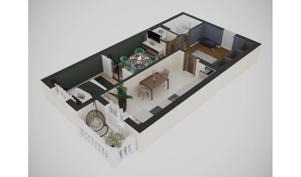 1-комн. квартира 57.06 м²  7/9 этаж | Жилой комплекс SHAYX-UL OLAM