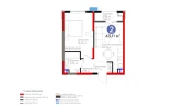 2-xonali xonadon 43.11 m² 3/9 qavat | BI Sad'O Turar-joy majmuasi 2-xonali xonadon 43.11 m² 3/9 qavat | BI Sad'O Turar-joy majmuasi