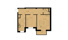 2-xonali xonadon 59.11 m²  3/9 qavat | MINGCHINOR Turar-joy majmuasi
