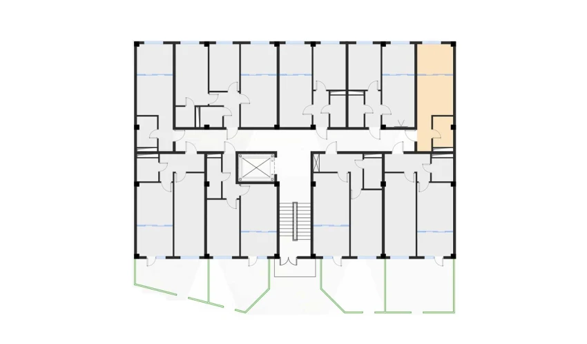 1-xonali xonadon 26.11 m²  1/7 qavat | Bochka Resort Turar-joy majmuasi