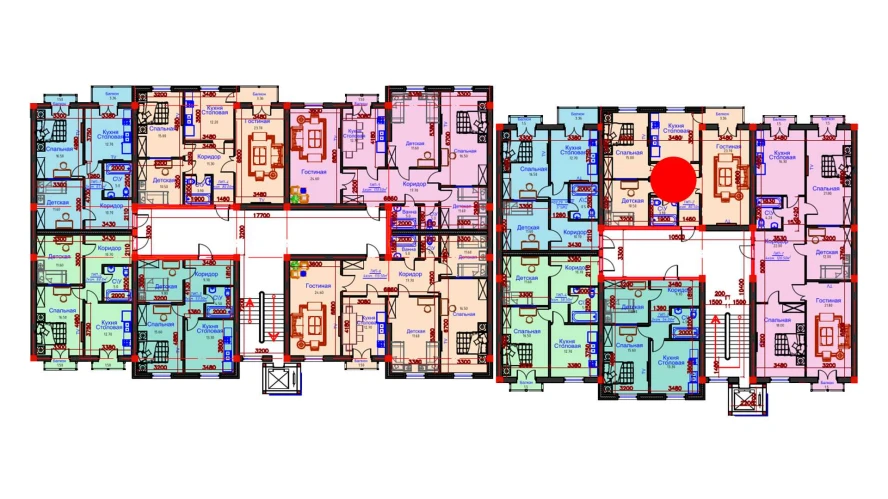 3-xonali xonadon 80.5 m²  9/10 qavat | AFROSIYOB Turar-joy majmuasi