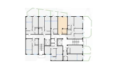1-xonali xonadon 34.81 m²  1/7 qavat | Bochka Resort Turar-joy majmuasi