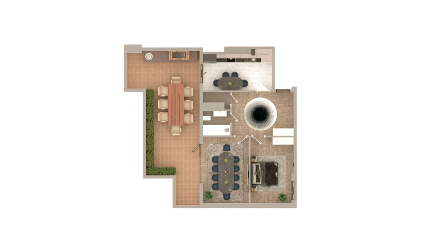 2-xonali xonadon 109.98 m²  13/13 qavat | Al-Qasr Turar-joy majmuasi