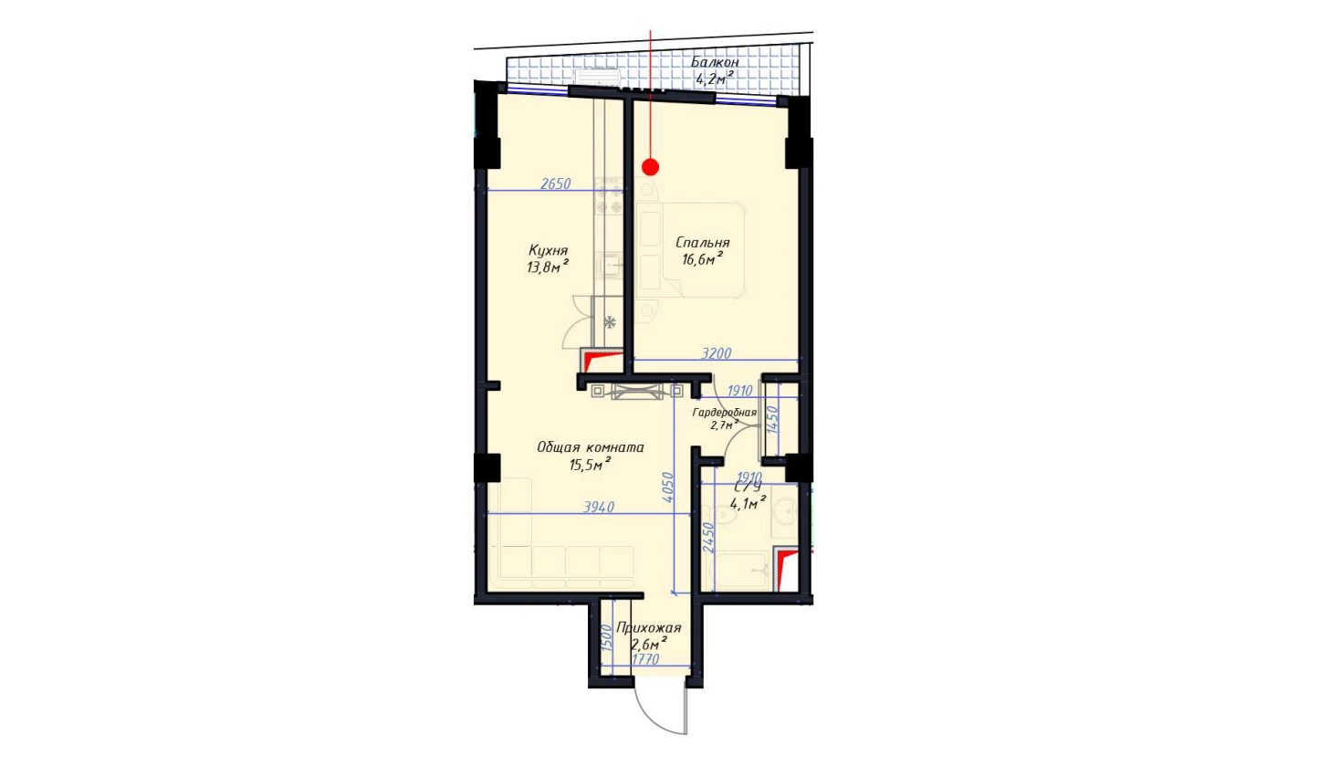 2-xonali xonadon 56.56 m² 13/14 qavat | Avia Palace Turar-joy majmuasi 2-xonali xonadon 56.56 m² 13/14 qavat | Avia Palace Turar-joy majmuasi
